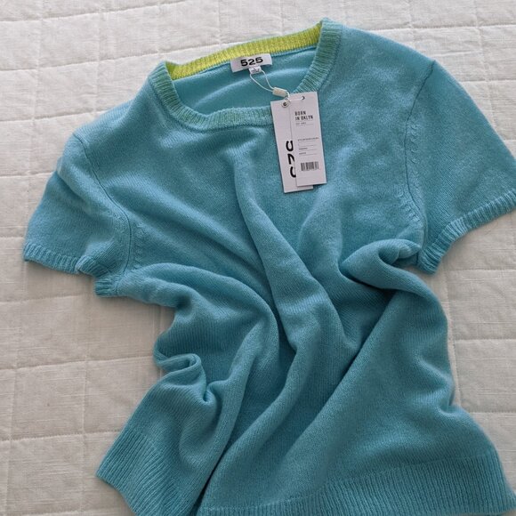 100% Cashmere Short-sleeve Sweater - Picture 4 of 6